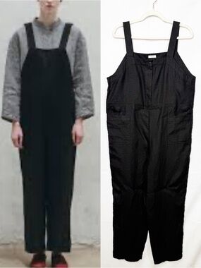 Fog Linen Work Japan Linen Jumpsuit Salopette Overalls Straight Wide Leg